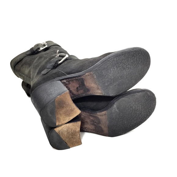 Vera Wang Lavender Dark Green Suede Pull-On Boots - Picture 8 of 8